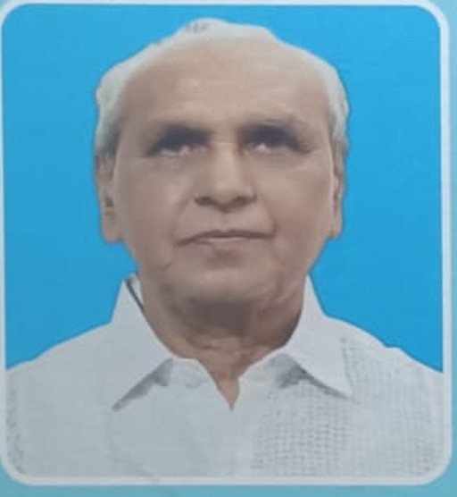 Portrait of Shri Jaykant Hirani, trustee of Shree Mahavir Clinic