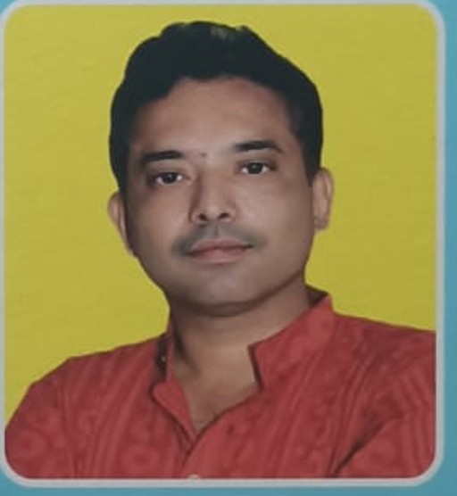 Portrait of Shri Harshad Doshi, trustee of Shree Mahavir Clinic
